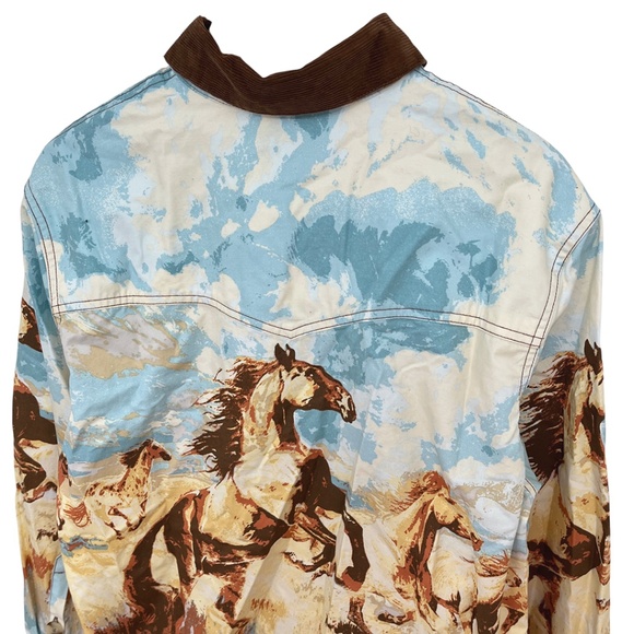 Urban Outfitters Horse Print Twill Chore Shacket Women’s Medium - Picture 9 of 15